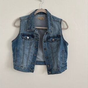 Earl Jean Studded Denim Vest